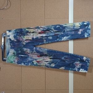 SLICK BUDS FASHIONS JEANS SIZE 33 X 30 ONE OF A KIND CUSTOM PAINTED 🎨